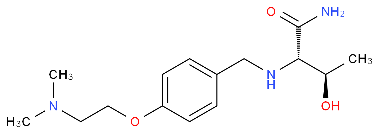 N~2~-{4-[2-(dimethylamino)ethoxy]benzyl}-L-threoninamide_分子结构_CAS_)