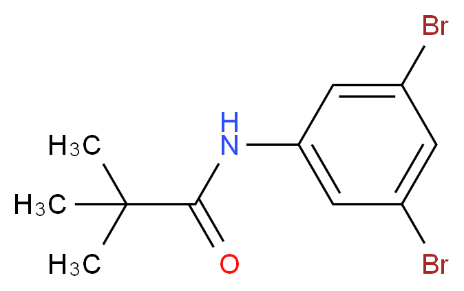 N-(3,5-dibromophenyl)-2,2-dimethylpropanamide_分子结构_CAS_1020252-74-7