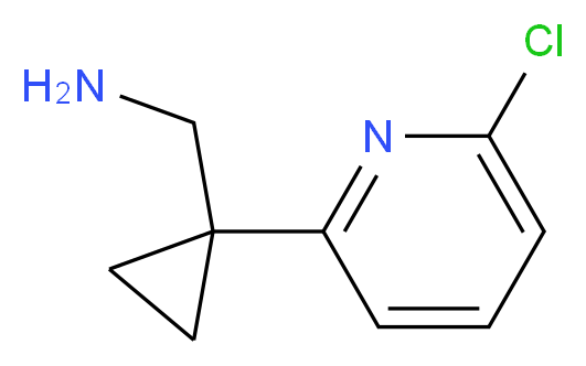 [1-(6-chloropyridin-2-yl)cyclopropyl]methanamine_分子结构_CAS_1060811-83-7