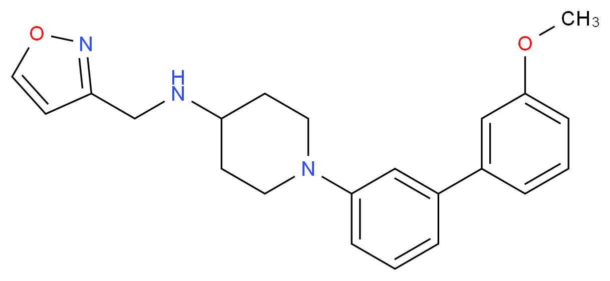 N-(3-isoxazolylmethyl)-1-(3'-methoxy-3-biphenylyl)-4-piperidinamine_分子结构_CAS_)