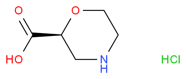 (2S)-morpholine-2-carboxylic acid hydrochloride_分子结构_CAS_1439373-55-3