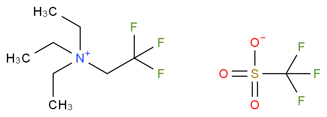 triethyl(2,2,2-trifluoroethyl)azanium trifluoromethanesulfonate_分子结构_CAS_380230-73-9