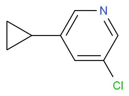 3-chloro-5-cyclopropylpyridine_分子结构_CAS_1256803-11-8