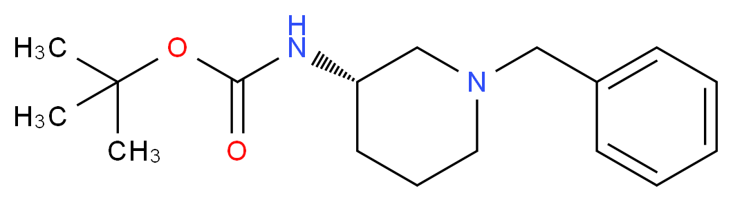 tert-butyl N-[(3S)-1-benzylpiperidin-3-yl]carbamate_分子结构_CAS_216854-24-9