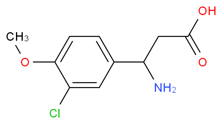 3-Amino-3-(3-chloro-4-methoxy-phenyl)-propionic acid_分子结构_CAS_)