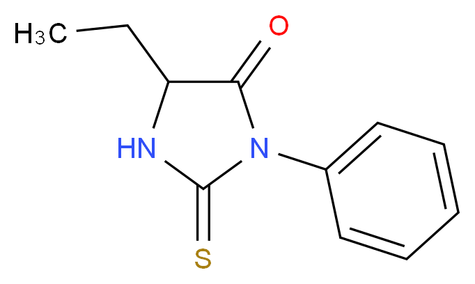 5-ethyl-3-phenyl-2-sulfanylideneimidazolidin-4-one_分子结构_CAS_66256-32-4