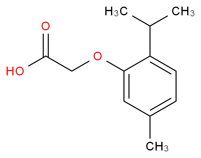2-(2-Isopropyl-5-methylphenoxy)acetic acid_分子结构_CAS_)