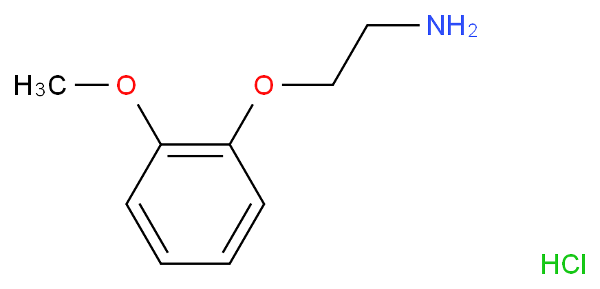 2-(2-Methoxyphenoxy)ethanamine hydrochloride_分子结构_CAS_64464-07-9)