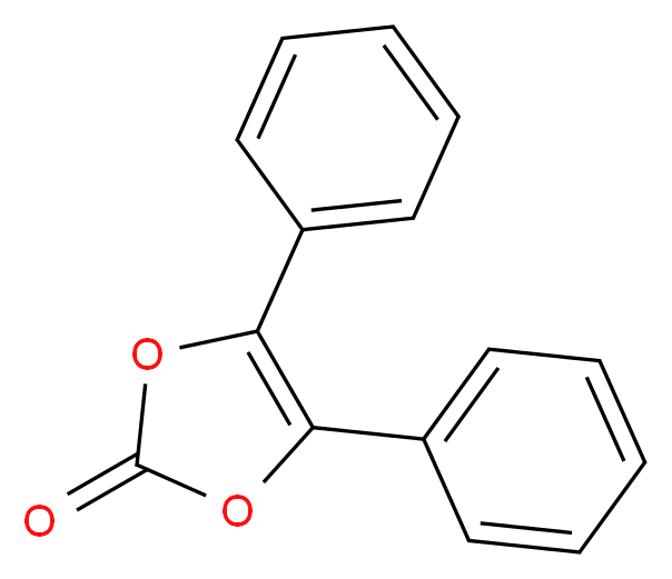 4,5-二苯基-1,3-二氧戊环烯-2-酮_分子结构_CAS_21240-34-6)