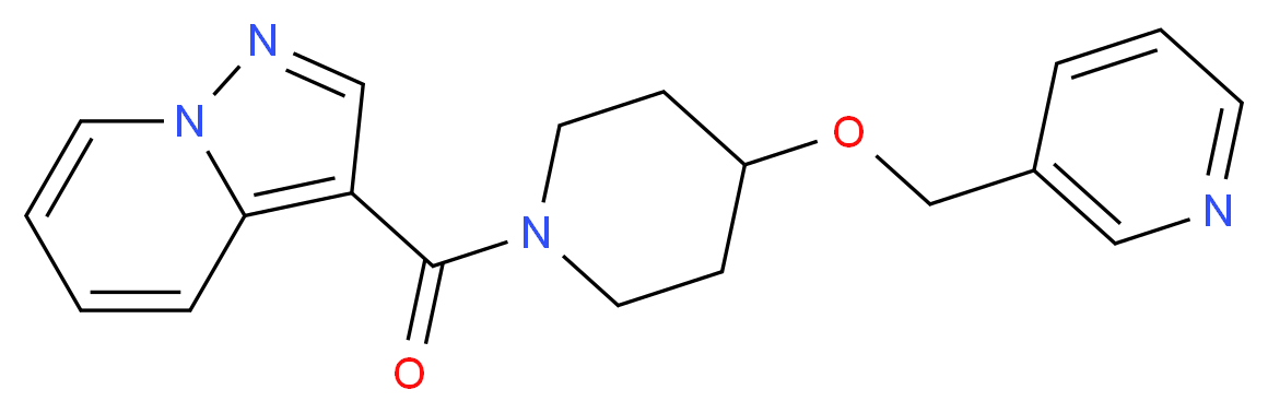 3-{[4-(3-pyridinylmethoxy)-1-piperidinyl]carbonyl}pyrazolo[1,5-a]pyridine_分子结构_CAS_)