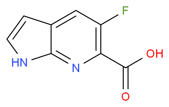 5-fluoro-1H-pyrrolo[2,3-b]pyridine-6-carboxylic acid_分子结构_CAS_1246088-56-1