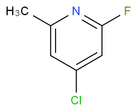 4-chloro-2-fluoro-6-methylpyridine_分子结构_CAS_1227509-42-3