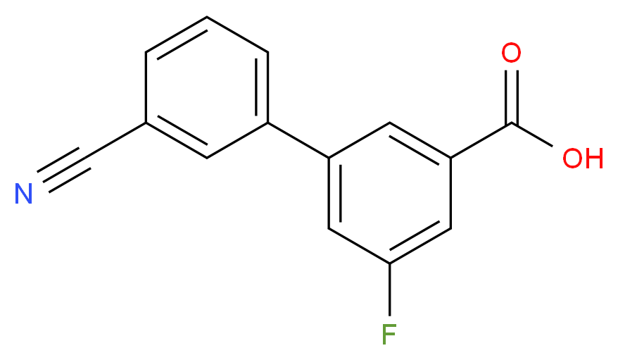 3'-Cyano-5-fluoro-[1,1'-biphenyl]-3-carboxylic acid_分子结构_CAS_1261901-94-3)