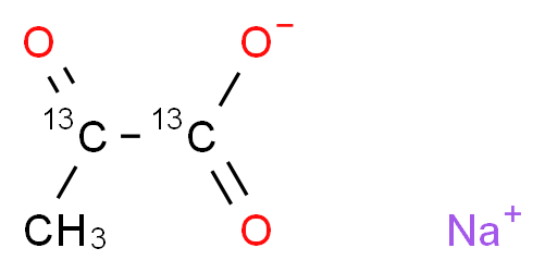 sodium 2-oxo(1,2-<sup>1</sup><sup>3</sup>C<sub>2</sub>)propanoate_分子结构_CAS_312623-97-5