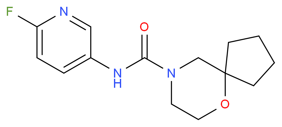 N-(6-fluoropyridin-3-yl)-6-oxa-9-azaspiro[4.5]decane-9-carboxamide_分子结构_CAS_)