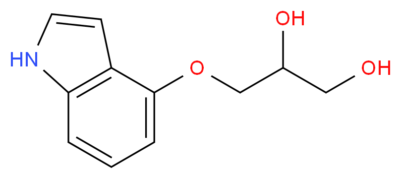 3-(1H-indol-4-yloxy)propane-1,2-diol_分子结构_CAS_61212-32-6