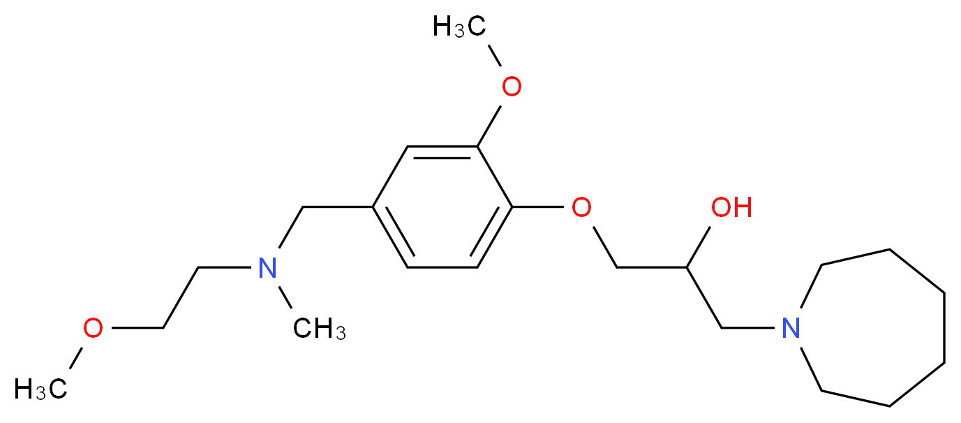 1-(1-azepanyl)-3-(2-methoxy-4-{[(2-methoxyethyl)(methyl)amino]methyl}phenoxy)-2-propanol_分子结构_CAS_)