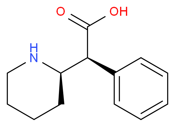 (2S)-2-phenyl-2-[(2R)-piperidin-2-yl]acetic acid_分子结构_CAS_783256-74-6
