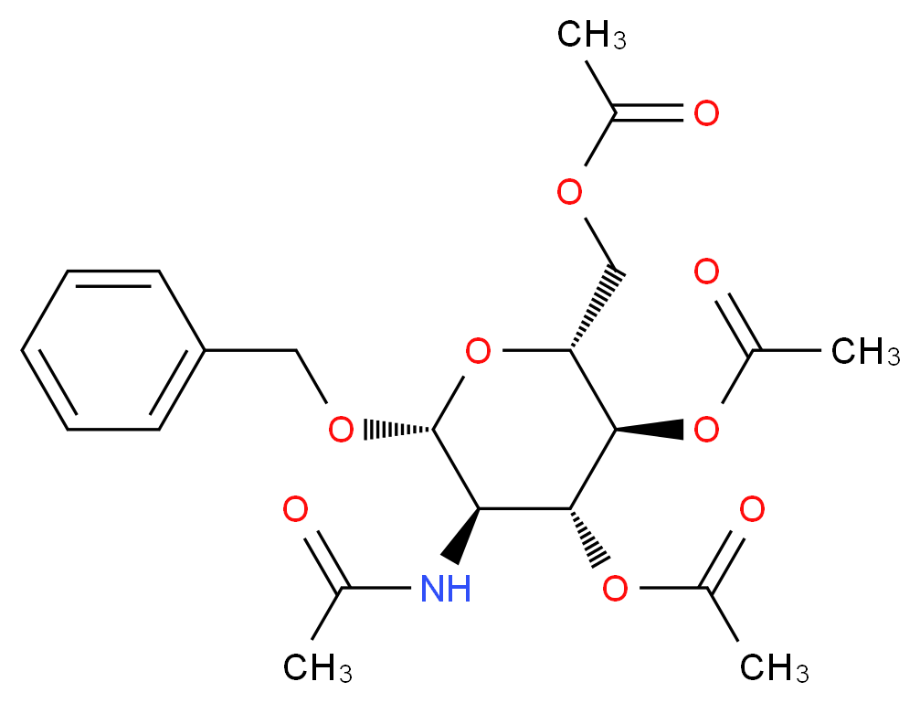 Benzyl 2-Acetamido-2-deoxy-3,4,6-tri-O-acetyl-β-D-glucopyranoside_分子结构_CAS_13341-66-3)