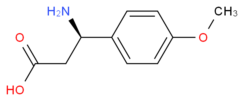 (3R)-3-amino-3-(4-methoxyphenyl)propanoic acid_分子结构_CAS_131690-57-8