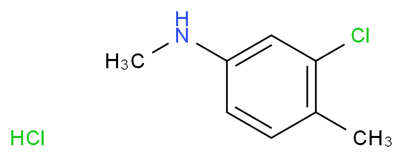 3-chloro-N,4-dimethylaniline hydrochloride_分子结构_CAS_7745-94-0