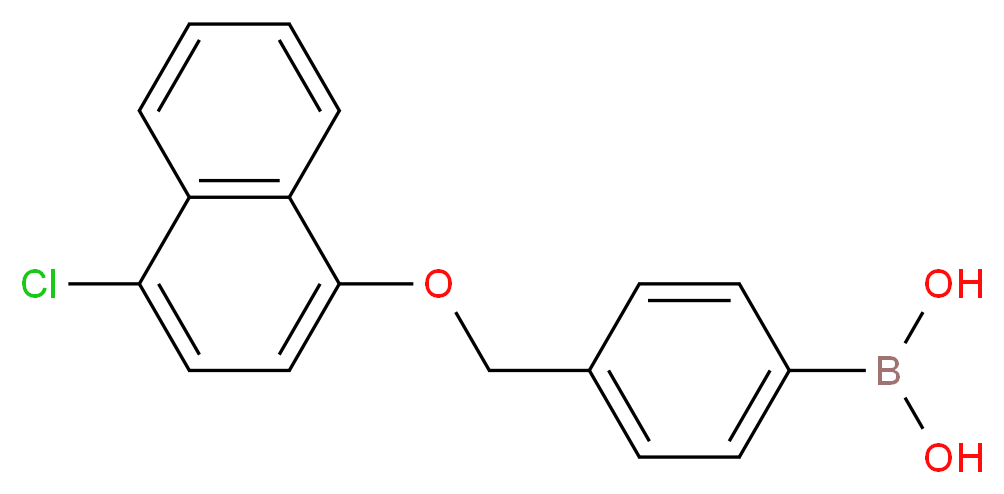 4-[(4′-氯-1-萘氧基)甲基]苯基硼酸_分子结构_CAS_870778-84-0)