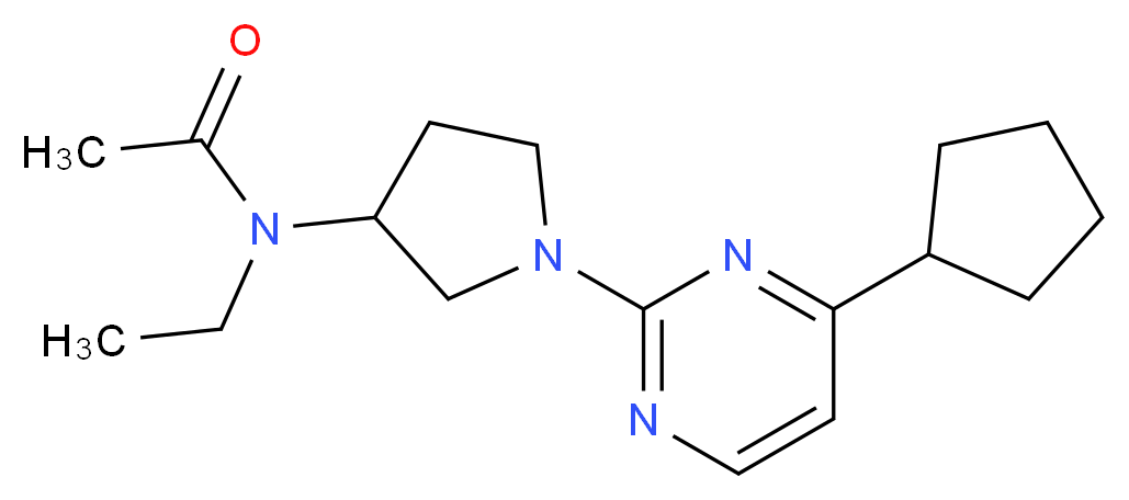 N-[1-(4-cyclopentylpyrimidin-2-yl)pyrrolidin-3-yl]-N-ethylacetamide_分子结构_CAS_)