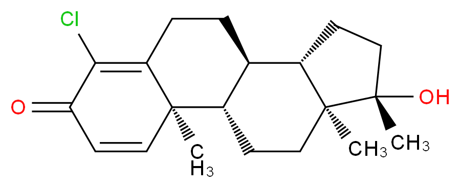 (1S,2R,10R,11S,14S,15S)-6-chloro-14-hydroxy-2,14,15-trimethyltetracyclo[8.7.0.0<sup>2</sup>,<sup>7</sup>.0<sup>1</sup><sup>1</sup>,<sup>1</sup><sup>5</sup>]heptadeca-3,6-dien-5-one_分子结构_CAS_2446-23-3