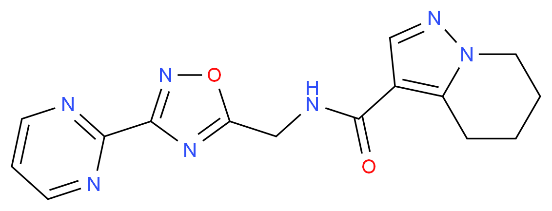 N-[(3-pyrimidin-2-yl-1,2,4-oxadiazol-5-yl)methyl]-4,5,6,7-tetrahydropyrazolo[1,5-a]pyridine-3-carboxamide_分子结构_CAS_)