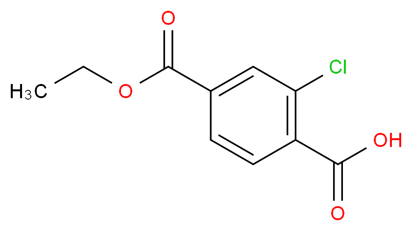 2-Chloro-4-(ethoxycarbonyl)benzoic acid_分子结构_CAS_911314-33-5)