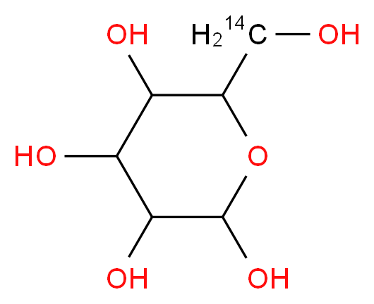 6-[hydroxy(<sup>1</sup><sup>4</sup>C)methyl]oxane-2,3,4,5-tetrol_分子结构_CAS_815-92-9