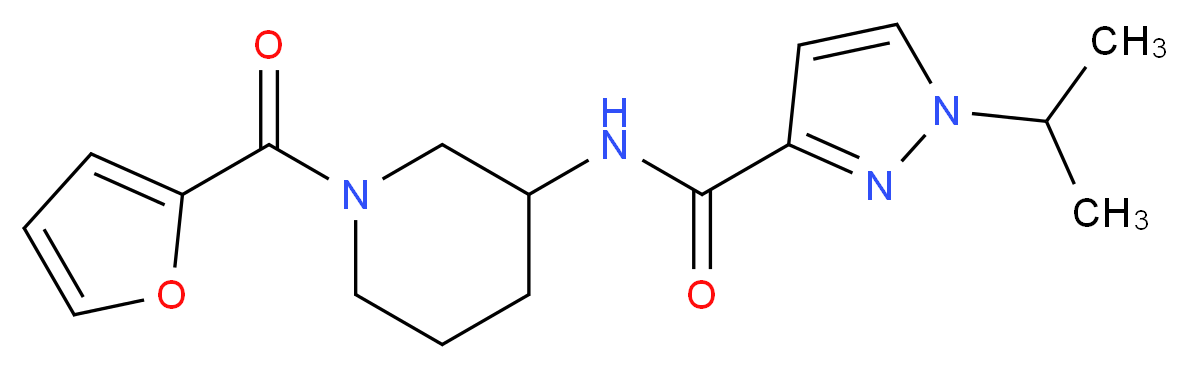 N-[1-(2-furoyl)piperidin-3-yl]-1-isopropyl-1H-pyrazole-3-carboxamide_分子结构_CAS_)