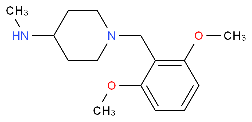 1-[(2,6-dimethoxyphenyl)methyl]-N-methylpiperidin-4-amine_分子结构_CAS_397245-00-0
