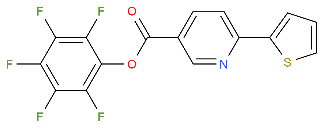 Pentafluorophenyl 6-thien-2-ylnicotinate 97%_分子结构_CAS_926921-59-7)