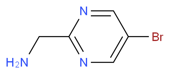 (5-bromopyrimidin-2-yl)methanamine_分子结构_CAS_1240783-02-1