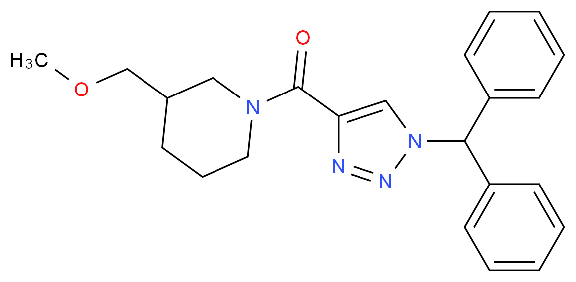 1-{[1-(diphenylmethyl)-1H-1,2,3-triazol-4-yl]carbonyl}-3-(methoxymethyl)piperidine_分子结构_CAS_)