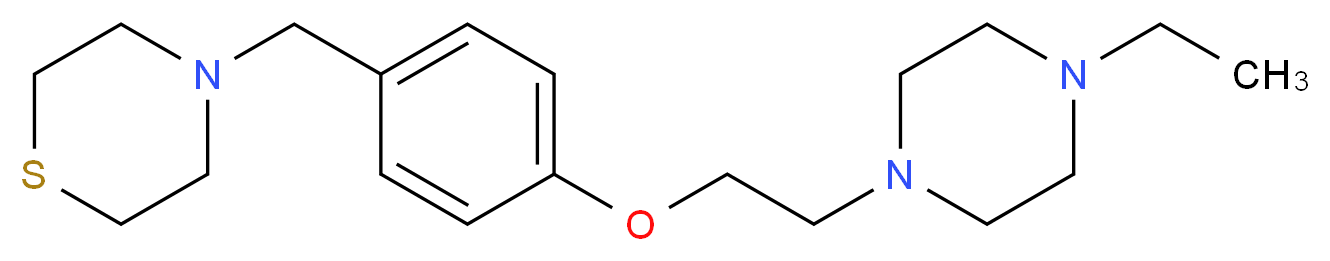 4-{4-[2-(4-ethylpiperazin-1-yl)ethoxy]benzyl}thiomorpholine_分子结构_CAS_)