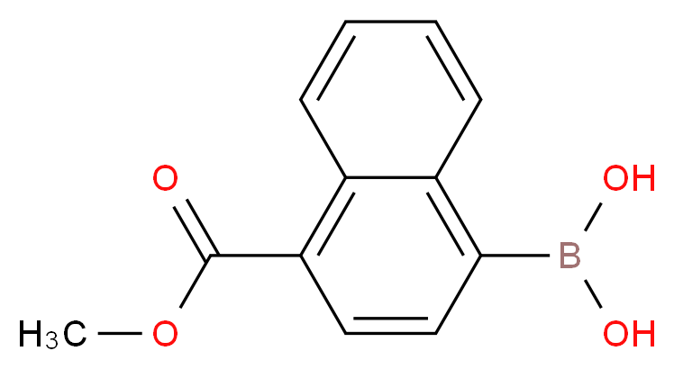 [4-(methoxycarbonyl)naphthalen-1-yl]boronic acid_分子结构_CAS_957034-67-2