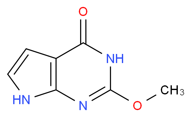 2-methoxy-3H,4H,7H-pyrrolo[2,3-d]pyrimidin-4-one_分子结构_CAS_90057-07-1