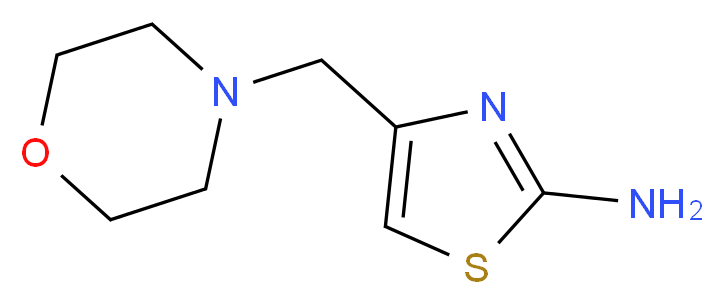 4-(morpholin-4-ylmethyl)-1,3-thiazol-2-amine_分子结构_CAS_3008-61-5