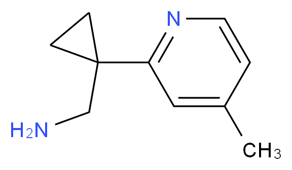 [1-(4-methylpyridin-2-yl)cyclopropyl]methanamine_分子结构_CAS_1060804-91-2