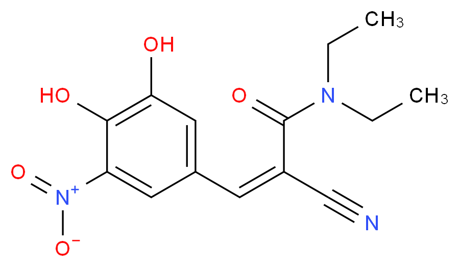 2-cyano-3-(3,4-dihydroxy-5-nitrophenyl)-N,N-diethylprop-2-enamide_分子结构_CAS_)