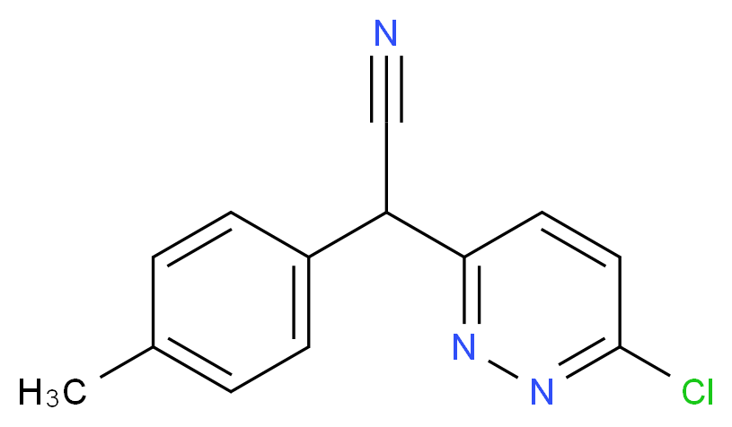 2-(6-chloropyridazin-3-yl)-2-(4-methylphenyl)acetonitrile_分子结构_CAS_339008-32-1