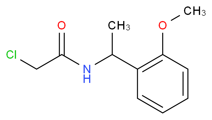 2-chloro-N-[1-(2-methoxyphenyl)ethyl]acetamide_分子结构_CAS_40023-06-1