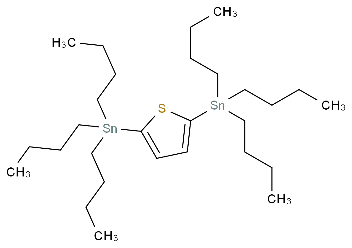 2,5-双(三丁基甲锡烷基)噻吩_分子结构_CAS_145483-63-2)