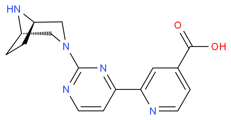2-{2-[(1R*,5S*)-3,8-diazabicyclo[3.2.1]oct-3-yl]pyrimidin-4-yl}isonicotinic acid_分子结构_CAS_)