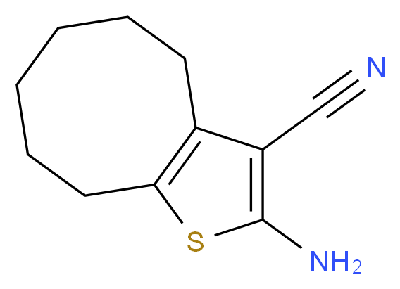 2-amino-4,5,6,7,8,9-hexahydrocycloocta[b]thiophene-3-carbonitrile_分子结构_CAS_40106-14-7)