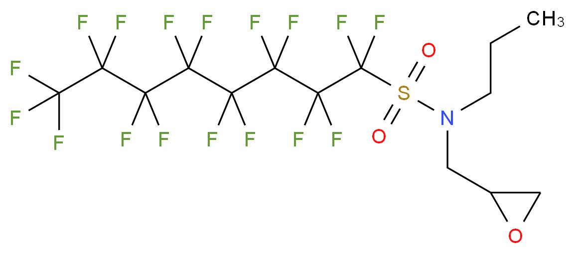 1,1,2,2,3,3,4,4,5,5,6,6,7,7,8,8,8-heptadecafluoro-N-(oxiran-2-ylmethyl)-N-propyloctane-1-sulfonamide_分子结构_CAS_77620-64-5