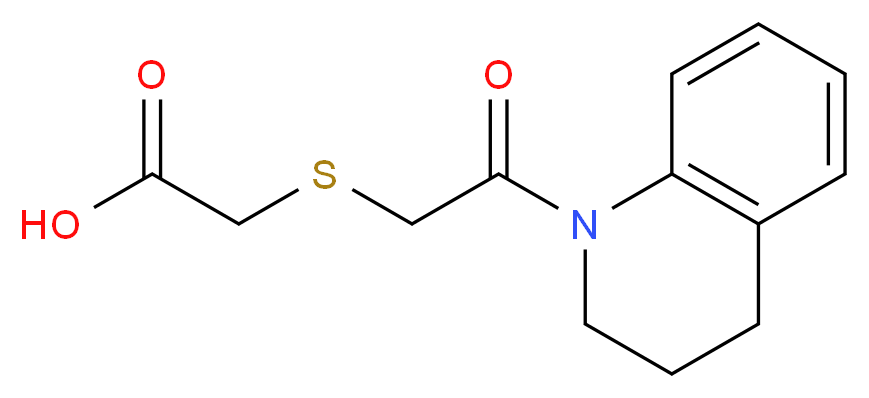 2-{[2-oxo-2-(1,2,3,4-tetrahydroquinolin-1-yl)ethyl]sulfanyl}acetic acid_分子结构_CAS_380545-88-0