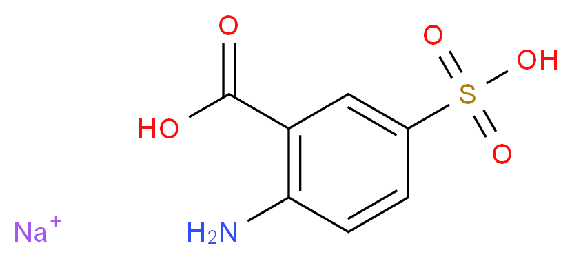 sodium 2-amino-5-sulfobenzoic acid_分子结构_CAS_83763-38-6